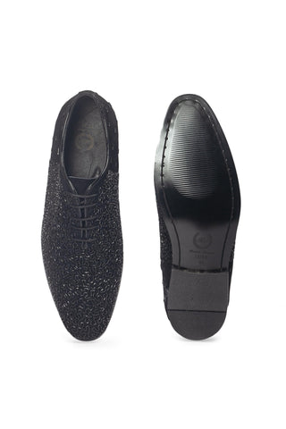 Wholecut Lace Up Shoes - Indian Wedding - Black Riviera Glamorous by Modello Domani