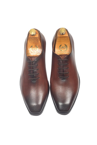 Leather Lace Up Shoes - Indian Wedding - Brown Kingsley Wholecut by Modello Domani