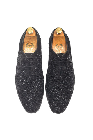 Wholecut Lace Up Shoes - Indian Wedding - Black Riviera Glamorous by Modello Domani