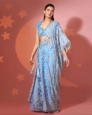 Chambray blue superstar kaftan synced set