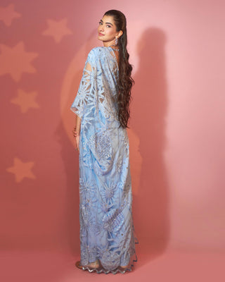 Chambray blue superstar kaftan synced set