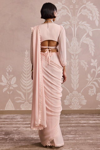 Pink nooreh ever after saree set