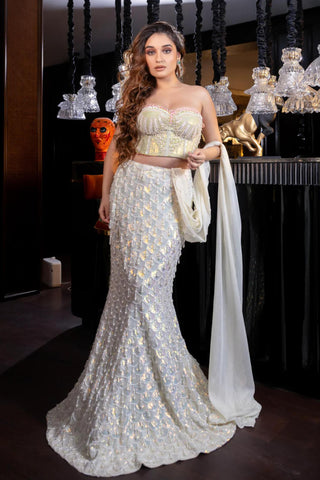 Ivory nerissa lehenga