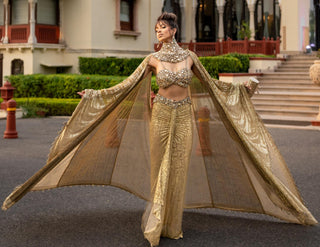 Gold titi zahara cape set 
