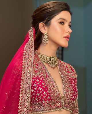 Red rani safarnama lehenga set