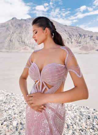 Fresh pink cut-out gown