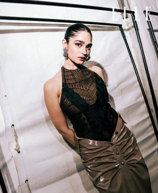 Low Waisted Skirt Minimalist Wear - Beige Taupe Skirt by Essé