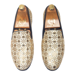 Beige darpan slip-ons
