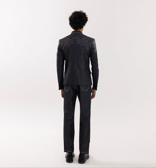 Jacket special occasion -  Gray Bomber Smoke Canvas by Paarsh