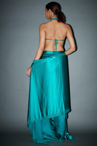 Green sabrinna diwali jaaneman cape set