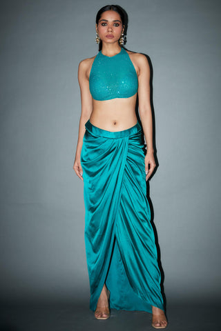 Green sabrinna diwali jaaneman cape set