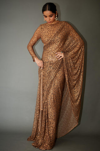 Multicolor natallia diwali jaaneman saree set