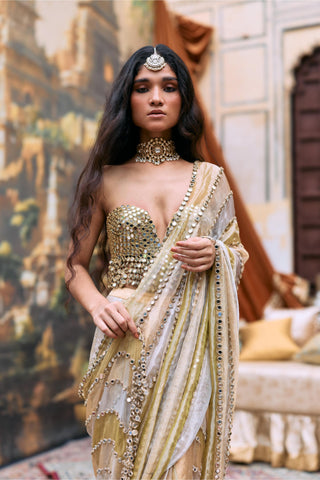 Saree Indian Wedding – Multicolor Kanakjyoti by Itrh