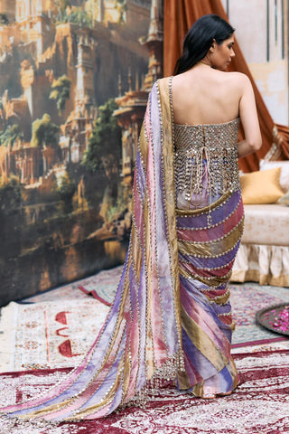 Saree Indian Wedding – Multicolor Rangmala by Itrh