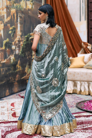 Anarkali Suit for Indian Wedding – Blue Tarangini by Itrh