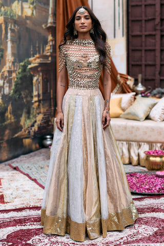 Lehenga Set Indian Wedding – Silver Swara Collection by Itrh