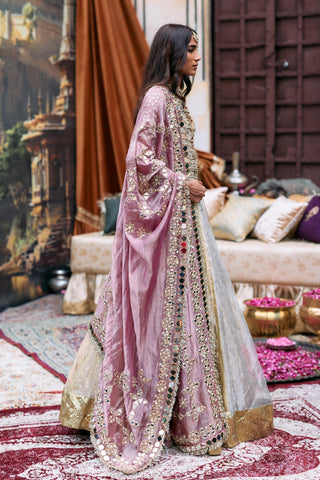 Lehenga Set with Mirror Harness Indian Wedding – Silver Swara Ensemble by Itrh