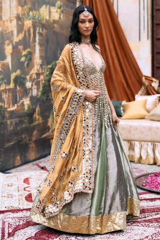 Lehenga Set Indian Wedding – Green Harini Set-B by Itrh