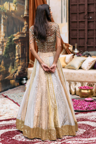 Lehenga Set Indian Wedding – Silver Swara Collection by Itrh