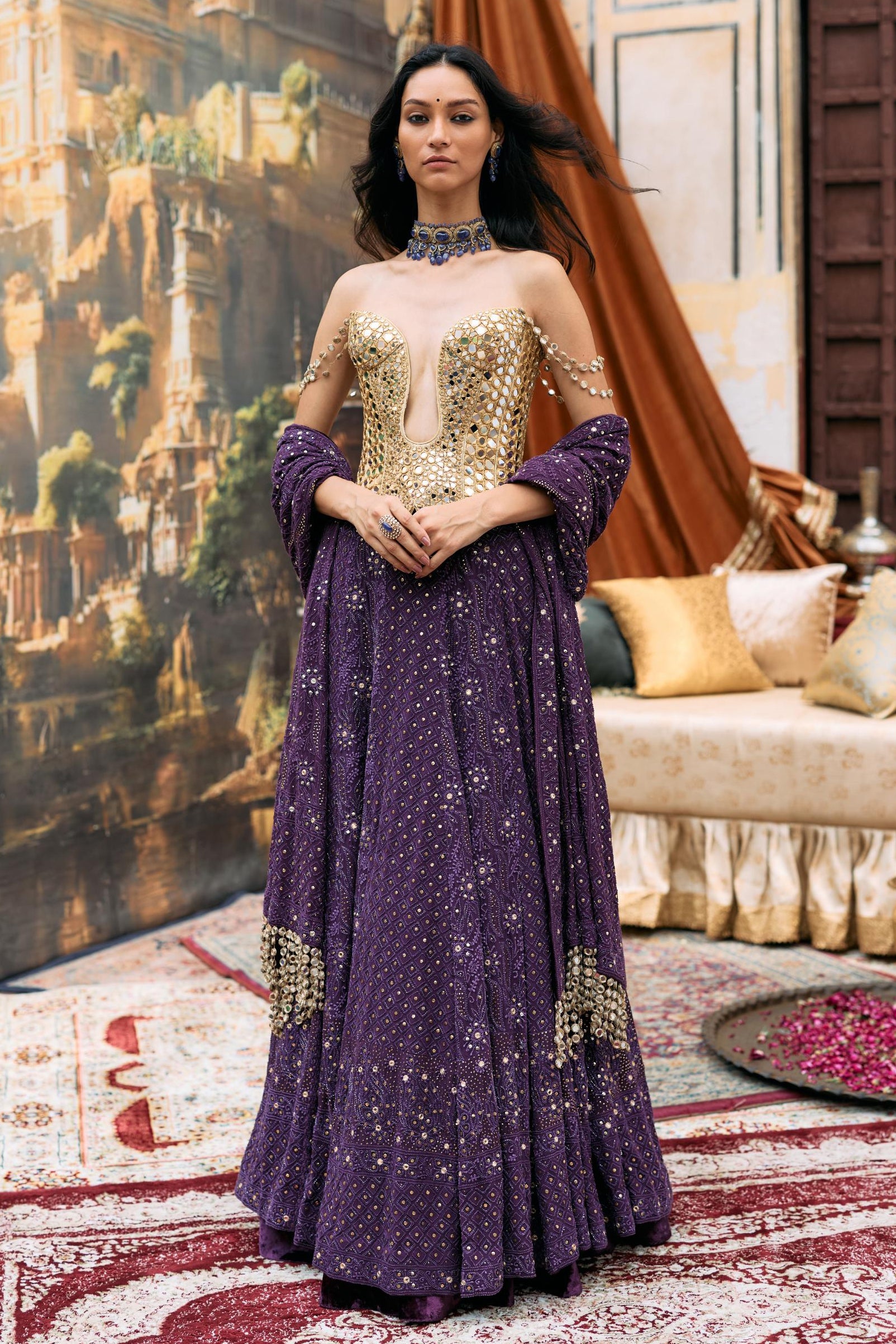 slim fit dress slacks Buy Designer Lehenga main image 0