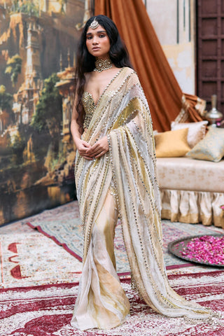 Saree Indian Wedding – Multicolor Kanakjyoti by Itrh