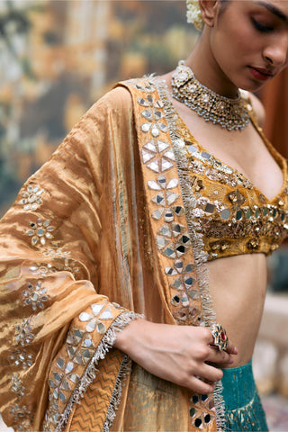 Lehenga Set Indian Wedding - Blue Mayurangi Ensemble by Itrh