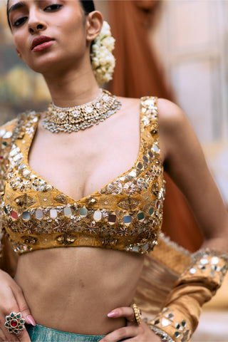 Lehenga Set Indian Wedding - Blue Mayurangi Ensemble by Itrh