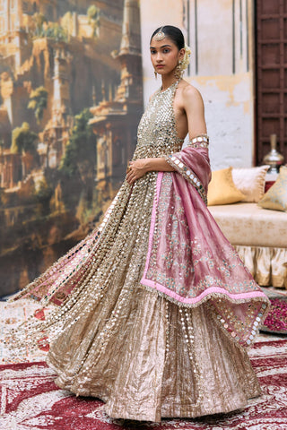 Lehenga set Indian Wedding – Silver Couture Mridula by Itrh