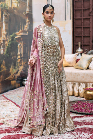 Lehenga set Indian Wedding – Silver Couture Mridula by Itrh