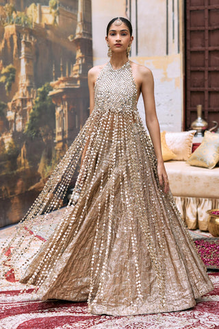 Lehenga with tunic Contemporary Wear – Silver Couture Mridula by Itrh