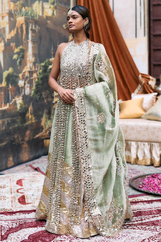 Lehenga Set Indian Wedding - Green Kanak Ensemble by Itrh