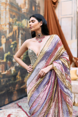 Saree Indian Wedding – Multicolor Rangmala by Itrh