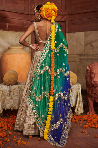 Silver chaandi lampi naach lehenga set