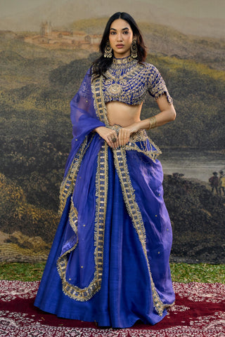 Lehenga Indian Wedding - Blue Rhea Lehenga by Itrh