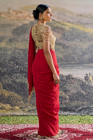 Saree Indian Wedding - Red Vihana Saree by Itrh