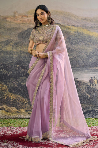 Saree Indian Wedding - Purple Aadhira Saree by Itrh