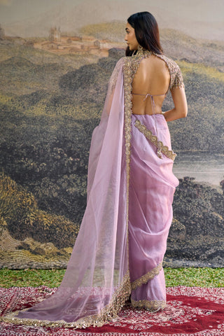 Saree Indian Wedding - Purple Aadhira Saree by Itrh