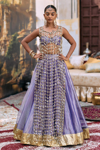 Lehenga Set Indian Wedding - Purple Prabha Ensemble by Itrh