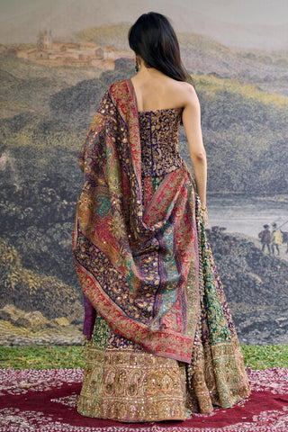 Lehenga Indian Wedding - Multicolor Rang Mahal Lehenga by Itrh