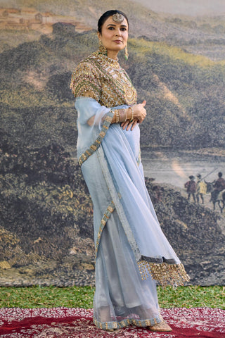 Saree Indian Wedding - Blue Neelambari Saree by Itrh