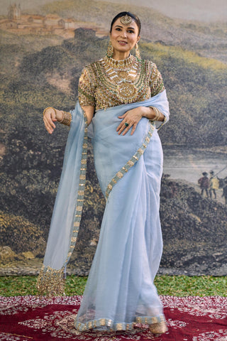 Saree Indian Wedding - Blue Neelambari Saree by Itrh