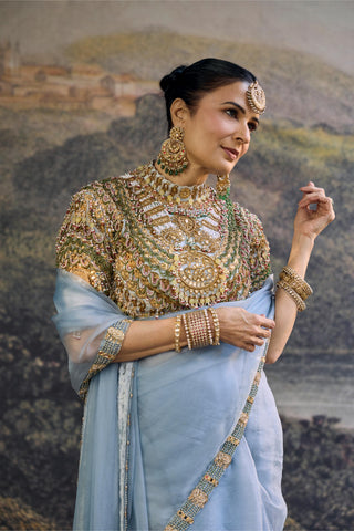 Saree Indian Wedding - Blue Neelambari Saree by Itrh