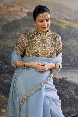 Saree Indian Wedding - Blue Neelambari Saree by Itrh
