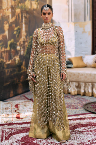 Kurta Set Indian Wedding - Green Chhavi Jaal Ensemble by Itrh