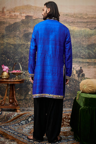 Blue sufi naach kurta set and stole