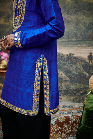 Blue sufi naach kurta set and stole
