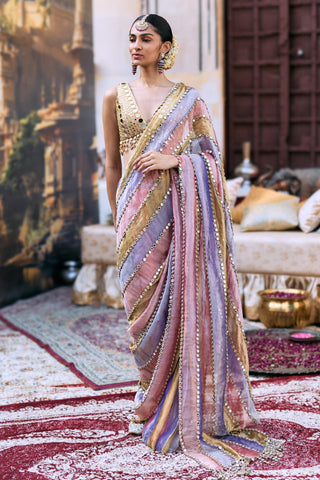 Saree Indian Wedding – Multicolor Rangmala Tissue by Itrh