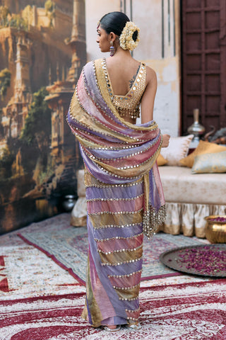 Saree Indian Wedding – Multicolor Rangmala Tissue by Itrh