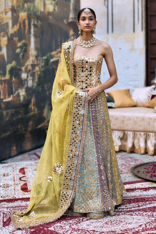 Lehenga set Indian Wedding - Multicolor Chaitrangi by Itrh