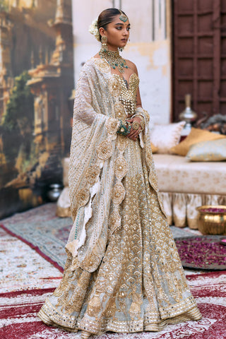 Lehenga set Indian Wedding – Ivory Rajbaraat by Itrh
